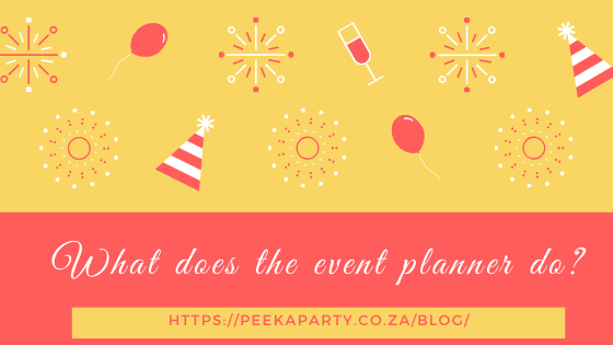 What does the event planner do?